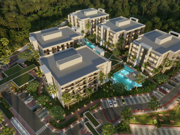 The Towers at Vistacana, aerial view, Punta Cana