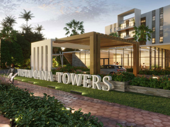 The Towers at Vistacana, exterior entrance lobby, Punta Cana
