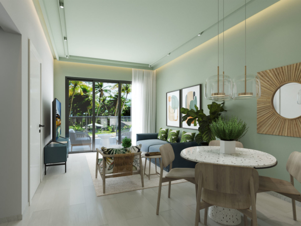 The Towers at Vistacana, interior living room, Punta Cana