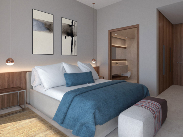 Bedroom of the apartment of Marina Garden 2