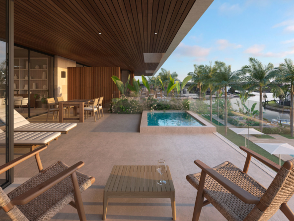 Pool in the terrace of the apartment of Marina Garden 2