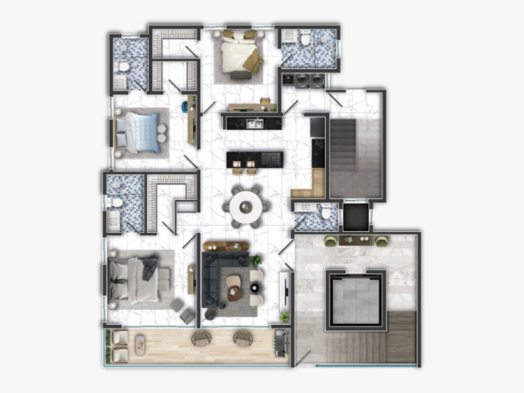 Tower Living View Santiago Plan