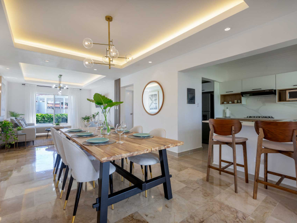 Perla Del Este, Apartment, Main Living Room, Dining Room